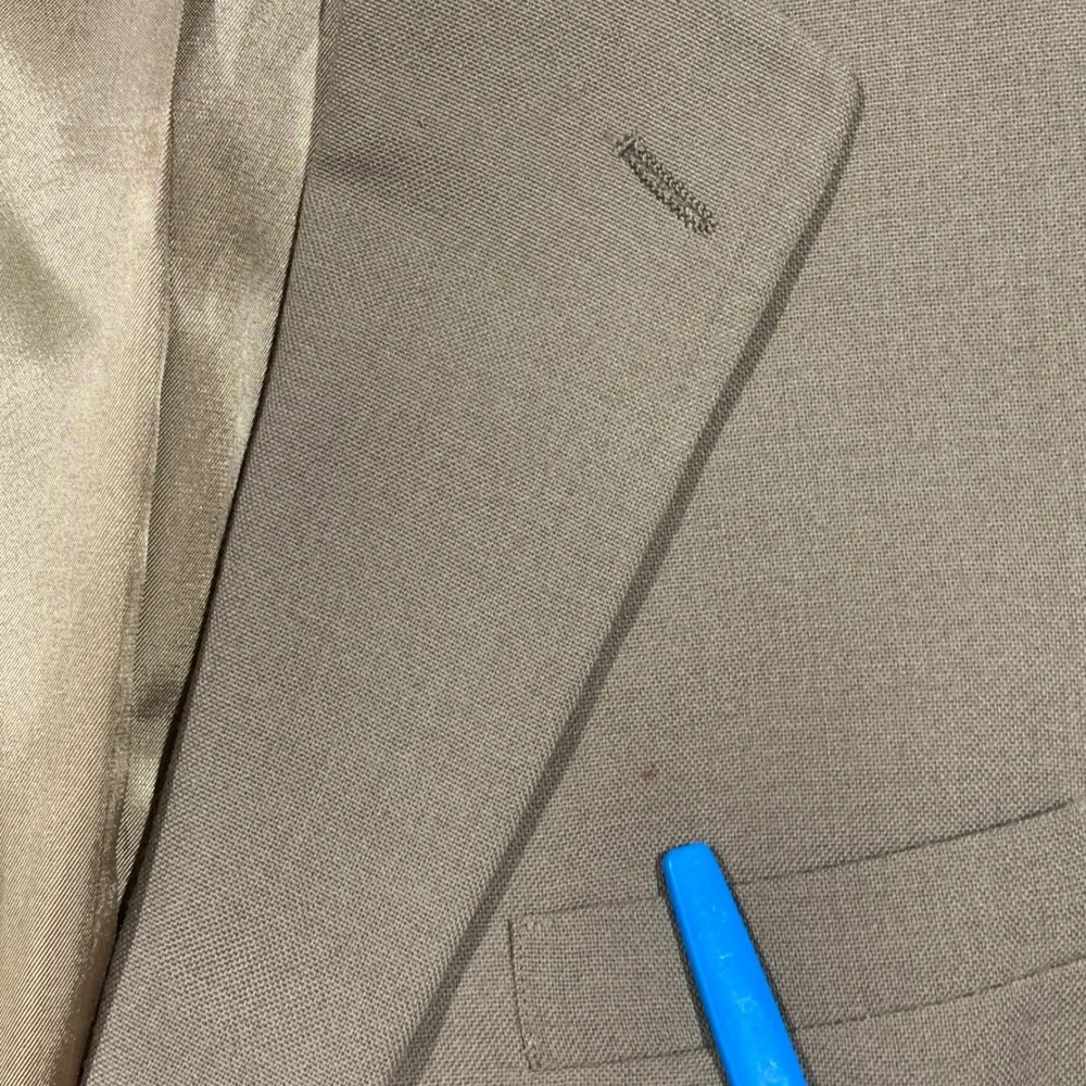 Wimbledon of England Mens Tan Blazer Jacket 44R Made in Costa Rica Dillard's Tie